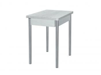 Бетон пайн белый /Опора № 2-круглая серебристый металлик