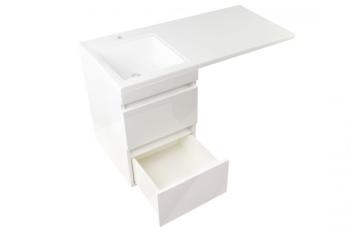 Тумба подвесная Style Line Даллас 100 + Умывальник ESTETUS Даллас 1000*480 левый