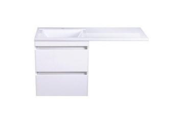 Тумба подвесная Style Line Даллас 120 + Умывальник ESTETUS Даллас 1200*480 левый