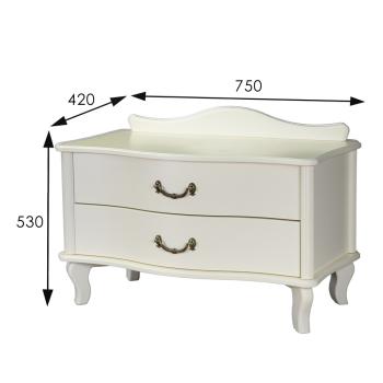 Тумбочка Мебелик Джульетта широкая 2 ящика