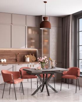 Стол обеденный STOOL GROUP Marmer 120-180/80/76 столешница МДФ16/керамика