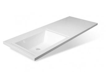 Тумба напольная Style Line Даллас 140 3 ящ. + Умывальник Даллас 1400*482, левый