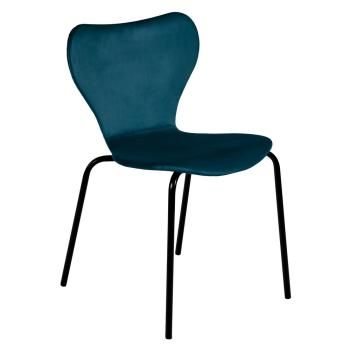 Темно-бирюзовый велюр/Черные ножки