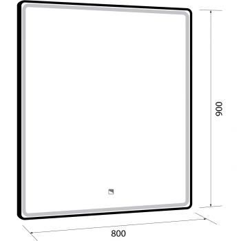 Зеркало DREJA POINT 80x90 см LED-подсветка
