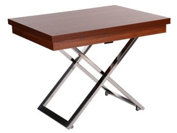 Стол-трансформер Cross D44/S79 миланский орех/опоры нерж.сталь (У)