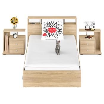 Кровать с ящиками СВК Камелия 1400 + две тумбы