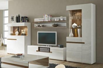 Шкаф с витриной Анрэкс 3D / TYP 01Р LINATE