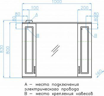 Зеркальный шкаф Style Line