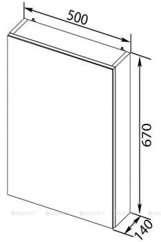 Зеркало-шкаф AQUANET Порто 50