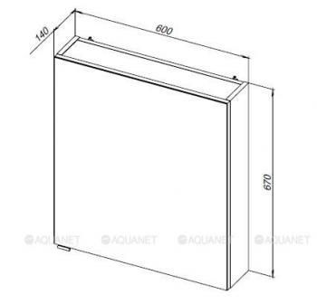 Зеркало-шкаф AQUANET Порто 60