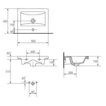 Тумба с раковиной Style Line Канна 50 + Умывальник СОМО 50