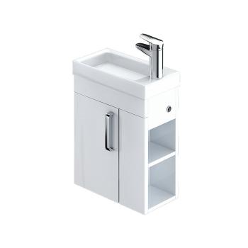 Тумба с умывальником подвесная IDDIS Torr 40 см полки справа