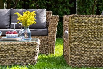 Лаунж-зона из искусственного ротанга (гиацинт) 4sis Капучино Сингл