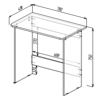 Стол компьютерный М-1