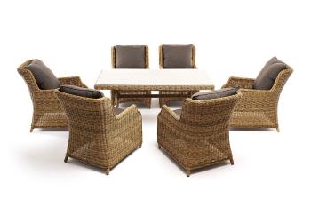 Обеденная группа плетеная из искусственного ротанга 4sis Неаполь