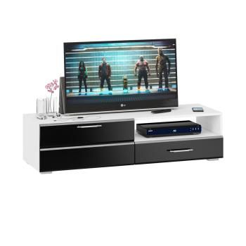 Корпус Белый/Фасады Мдф Чёрный Глянец