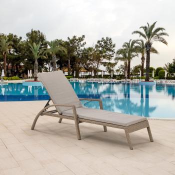 Шезлонг-лежак плетеный Афина A30B2-W56