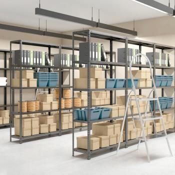 Стеллаж металлический BRABIX ГРАФИТ MS KD-180/50-5