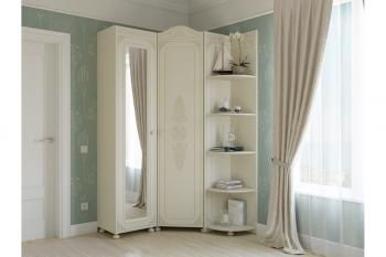 Шкаф угловой Compass АС-522К плюс с короной с зеркалом