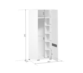 Шкаф угловой БРВ Мебель AZTECA S205-SZFN1D/21/10