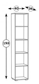 Шкаф-пенал Mobi Альба (Цвет Белый)