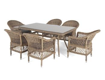 Обеденная группа из искусственного ротанга на 6 персоны 4sis Амароне