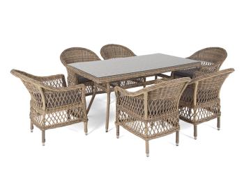 Обеденная группа из искусственного ротанга на 6 персоны 4sis Амароне