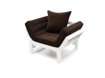 Белая эмаль/Шоколадный велюр