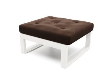 Белая эмаль/Шоколадный велюр