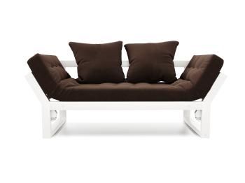 Белая эмаль/Шоколадный велюр