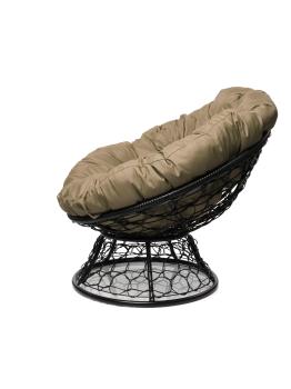 Кресло M-group ПАПАСАН с ротангом чёрное