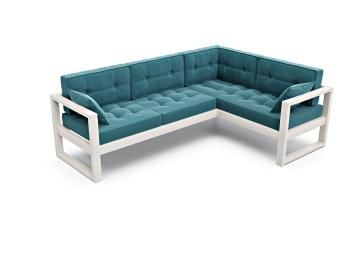 Белая эмаль/Голубой велюр