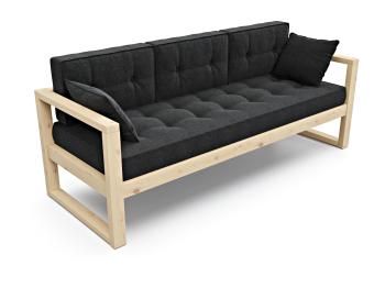 Сосна/Рогожка черная