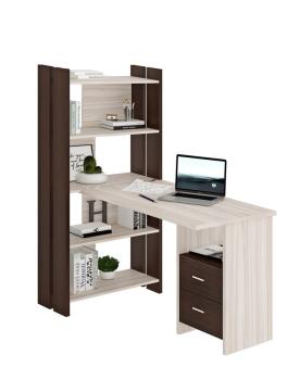 Стол-стеллаж Мэрдэс СТЛ-ОВ+С120Прям с тумбой