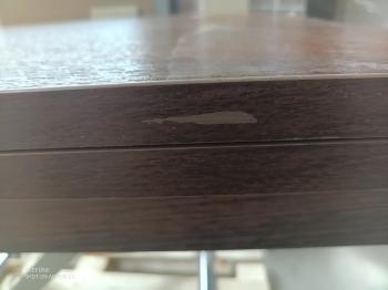 Стол-трансформер Cross D44/S79 миланский орех/опоры нерж.сталь (У)