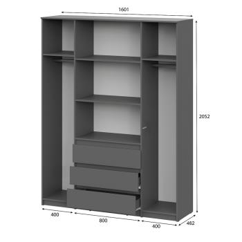 Шкаф для одежды и белья 4х дверный Арника Денвер