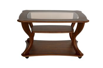 Стол журнальный Маэстро + стекло СЖС-02 Орех 3 (У)