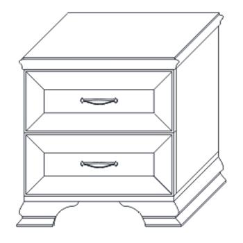 Тумба прикроватная Кураж Сиена