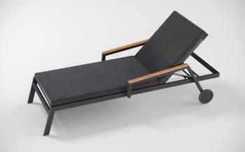 каркас темно - серый карбон / текстилен серый / подушка антрацит