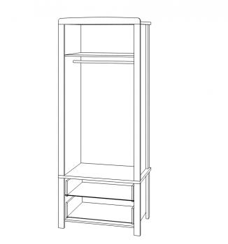 Шкаф двухстворчатый Мэрдэс Ш3Д