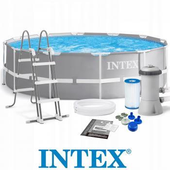 Каркасный бассейн Intex Prism Frame с фильтром-насосом и лестницей 8592л