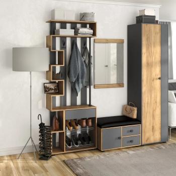 Дуб золотой крафт/Серый графит/С.-118