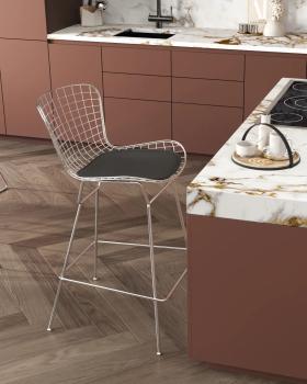 Стул полубарный с низкой спинкой STOOL GROUP Bertoia