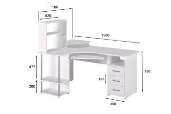 Стол компьютерный Compass С-237 с полкой СЕ-237