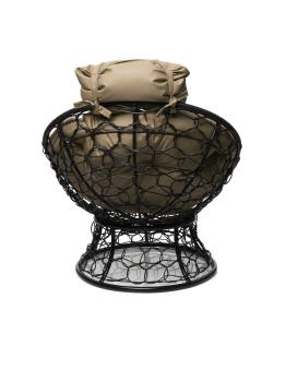 Кресло M-group ПАПАСАН мини с ротангом чёрное