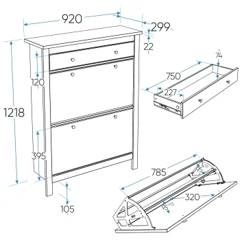 Обувница Гуд Лакк Сага 92х122