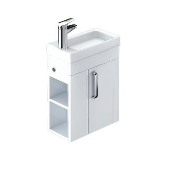Тумба с умывальником подвесная IDDIS Torr 40 см полки слева