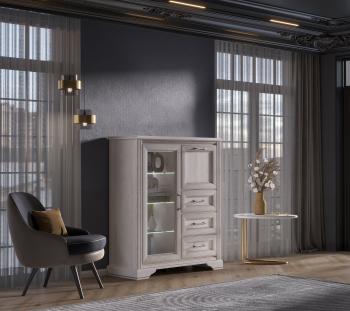 Тумба БРВ Мебель STYLIUS B169-KOM1W1B3S с подсветкой