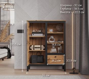 Шкаф БРВ Мебель LOFT REG1D1S/90
