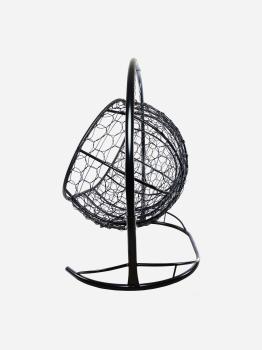 Подвесной диван M-group ЛЕЖЕБОКА с ротангом чёрный